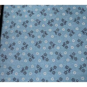 Jo Morton Blue Floral Cotton Fabric 10"x44" For Andover Fabrics